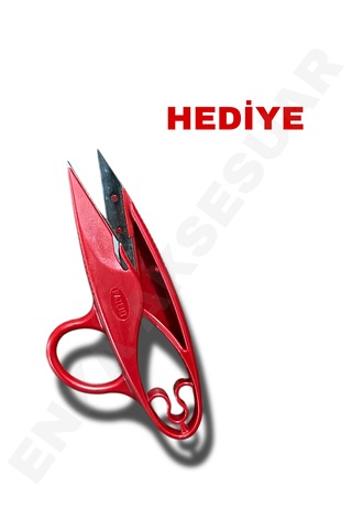 Pın - 1124 12 Inc Kırmızı Saplı Çelik Gövde Profesyonel Terzi Makası