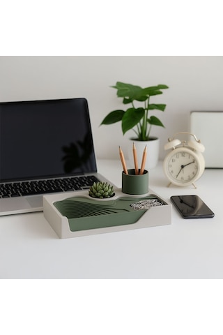Modern Masa Üstü Organizer-fibrika Store Haki