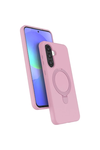 Samsung Galaxy Uyumlu A37 5g Regal Magsafe Standlı Kapak - Açık Pembe