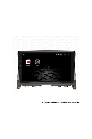 Myway Mercedes C Class C180-c200 Android Multimedya Carplay Navigasyon Ekran - 8gb Ram+128 Gb Hdd - Myway