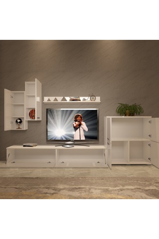Decoraktiv Eko 6 Slm Std Tv Ünitesi Tv Sehpası Beyaz