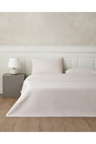 English Home Belle Band Çift Kişilik Yatak Örtüsü Takımı 200x220 Cm Pembe Pembe