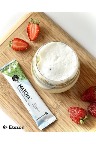 Matcha Premium Japanese Çilek Aromalı Burner Form Maça Çayı 20'li