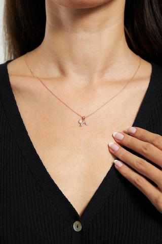 Zirkon Taşlı Rose Aşk Meleği Eros Gümüş Kolye
