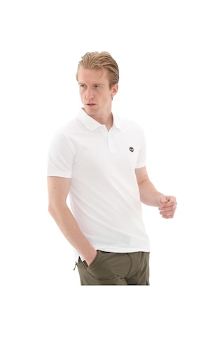 B0a6bx41001-r Timberland Mıllers Rıver Short Sleeve Stretch Polo Erkek T-shirt Beyaz-15416