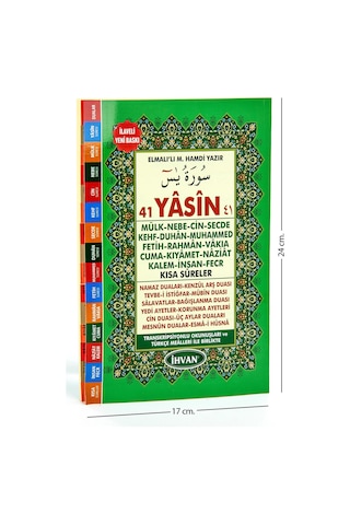 Ihvan 41 Yasin Kitabı - Orta Boy - 176 Sayfa - Yeşil Renk - Mevli
