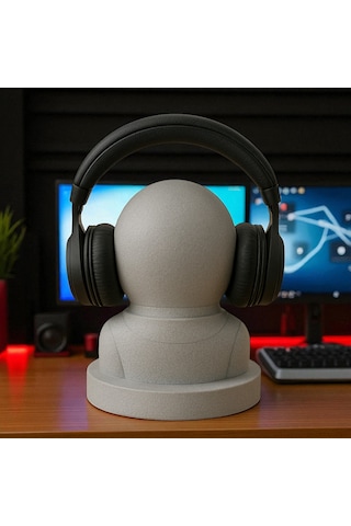 Astronot Kulaklık Standı 3D Baskı Oyuncu Aksesuarı Masa Dekoru
