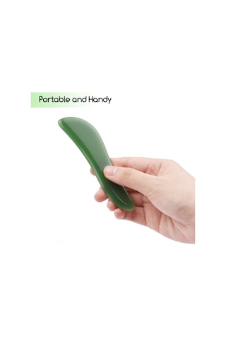 Youtek Doğal Yeşim Taşı Gua Sha Masaj Aleti - Yüz, Boyun Ve Vücut Bakımı İçin