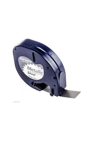 Dymo Letratag S0721730 Metalik Gri Metal Şerit Etiketi 12MM X 4M