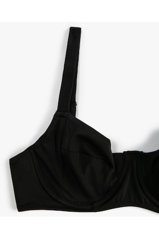 Koton Bikini Üstü Balenli Basic Siyah 3sak10102bm 3SAK10102BM999