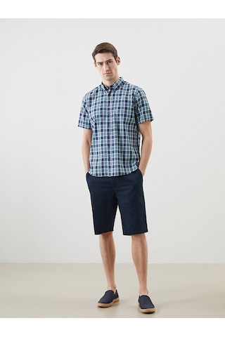 Lcwaıkıkı Classic Yeşil Regular Fit Armürlü Cepli Erkek Gömlek