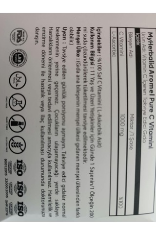 Aromel C Vitamin 100 Şaşe