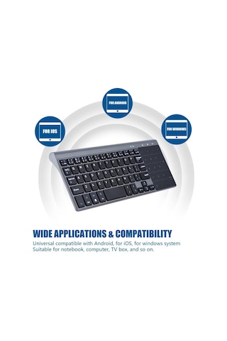 Sayısal Tuş Takımına Sahip Kablosuz Bluetooth Klavye