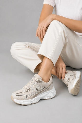 Ht Hotin Mirage Kadın Günlük Rahat Bağcıklı Suni Deri Sneaker Spor Ayakkabı - Bej