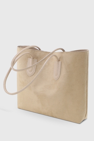 Housebags Süet Krem Retro Shopper Çanta 264 Süet Krem