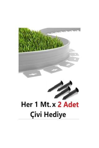 Mgf Çim Ayırıcı 5 Mt Beyaz Çim Sınırlayıcı Taş Toprak Ayıracı Çim Taş Toprak Bariyeri Ayraç Beyaz Ayırıcı