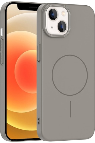 Ariatech Apple Uyumlu iPhone 13 Kılıf Magsafe Şarj Özellikli Ruby Silikon Kapak - Lacivert Lacivert