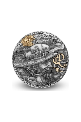 AgaKulche Don Kişot Altın Kaplama Gümüş Sikke Coin