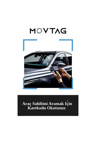 Movtag Numaranız Gizli Kalsın Araç Cam Etiketi Karekod