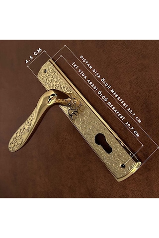 Özen Handles İmza Titanyum Zk19 Zamak Aynalı Yale Çelik Kapı Kolu Sol Basar Tek Yön