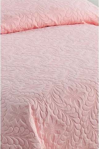 Çift Kişilik Düz Renk Kapitone Yatak Örtüsü, Sade Ve Şık Görünüm 250 X 260cm Pudra