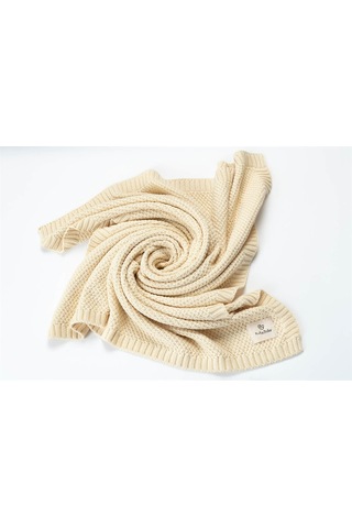 Picky Baby Organik Örgü Battaniye Vanilya Sarı