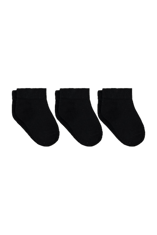 Civil Girls Basic Siyah 3'lü 3-11 Yaş Kız Çocuk Patik Çorap - Standart