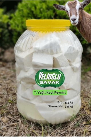 Velioğlu Şavak Tam Yağlı Salamura Keçi Peyniri 4 KG Velioğlu Şavak Tam Yağlı Salamura Keçi Peyniri 4 KG