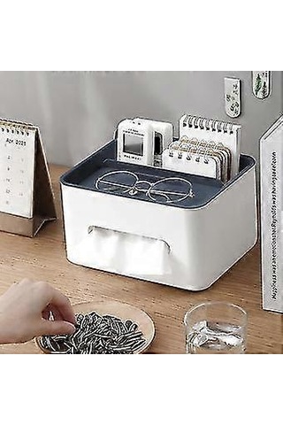 Mendil Tutucu Masa Saklama Düzenleyici, Düşmeye Karşı Dayanıklı Dikdörtgen Mendil Kutusu, 21x16x12,5 Cm, Her Mendil Kutusu Peçete Dispenserine Uyumlu