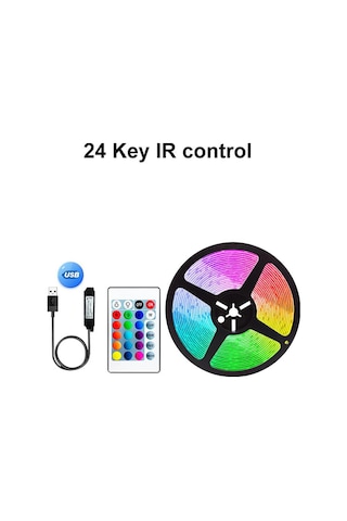 App 5050 Rgb Bluetooth Led Çubuk Işık 1m-30m Dc 5v Usb Led Çubuk Tv Arkaplan Işığı Odası Dekorasyon Ir Controller 0.5m
