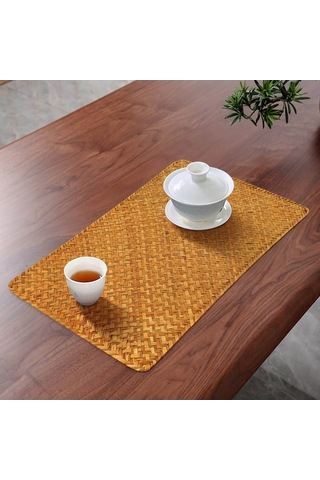 Ulzyvf X Turuncu Paket, Örtüsü, Masa Kahverengi İnç, İnç El Dokuması Doğal Denizotu 4'lü 17 12 - Pf Kahverengi - Turuncu