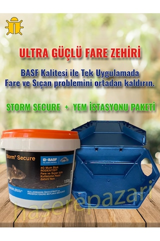 Storm Secure Fare ve Sıçan Yemi 150 G + Yem İstasyonu Seti