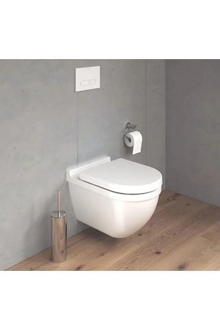 Duravit Starck 3 Kanalsız Rimless Asma Klozet Özel Kutuda, Yavaş Kapanır Kapak Dahil 45273900a1 Beyaz