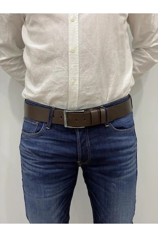 Kahverengi Hakiki Deri Kot Pantolon Kemeri 4 Yıl Garantilidir Kahverengi