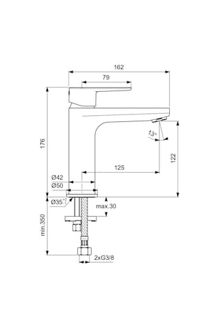 Ideal Standard BC554AA Cerafine O Grande Lavabo Bataryası Krom