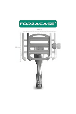 Bisiklet Motor Scooter Gidon Montaj Metal Telefon Tutucu Fc686 Siyah