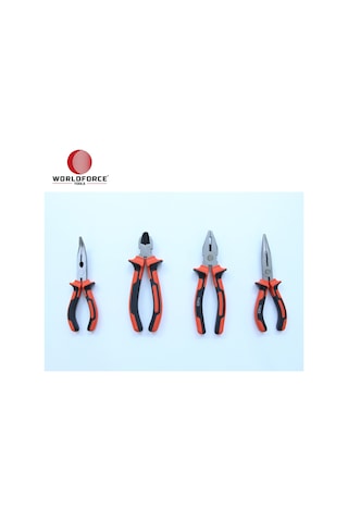 Worldforce 11423 4 Parça 180 mm Oto Servis Pense Seti S2 Çelik Profesyonel Alet