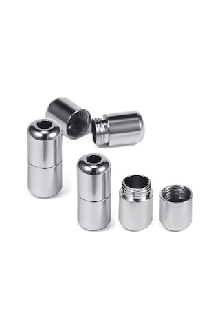 Ayarlanabilir 1 Çift Beyaz Vidalı Kapsül Uçlu Yuvarlak Lastik Pratik Bağcık Beyaz