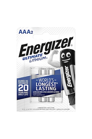 Energizer E92 Ultimate 1.5 V Lityum AAA İnce Kalem Pil 2'li