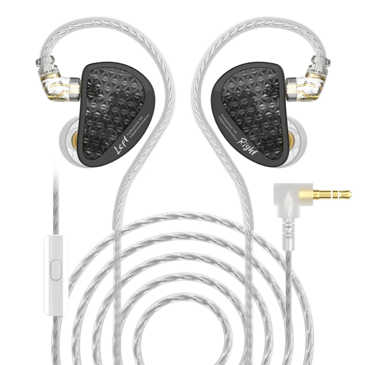 Kz As16 Pro 16ba Siyah Mikrofonlu 3.5mm Dengeli Armatür In-ear Monitör Kulak İçi Kulaklık Kz-as16-pro-mıc-bk