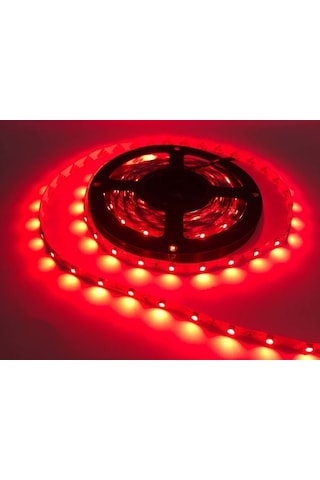Tek Çipli İç Mekan Şerit Led -5- Metre KIRMIZI RENK