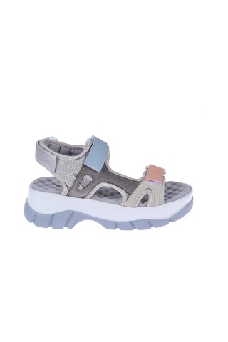 Pullman Cırtlı Comfort Kadın Sandalet Sms-4740 Gri Multi-gri Multi Çok Renkli