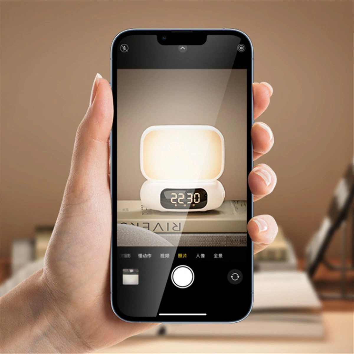 Xurunkeji Atmosfer Gece Lambası Hoparlör Led Çalar Saat Fonksiyonu Oda Ve Yatak Odası İçin Atmosfer Gece Lambası Müzik Ses Pembe Pembe