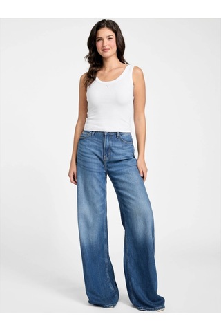 Guess Patch Kadın Beyaz Top W5yp54ka0h1-g011 Beyaz