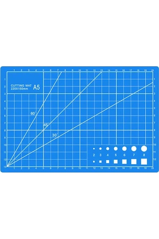 A5 Kesme Matı - Cutting Mat - Kesme Altlığı - Kesim Tablası - 22*15cm - Mavi
