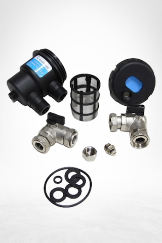 Manyetik Kombi Filtresi 3/4 Pirinç Metal Vanalı Tam Geçiş Çelik