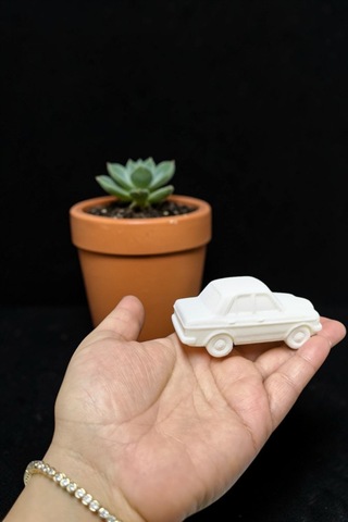 4'lü Merelez Araba Boyama Seti - Plastik Eğitici Figür Boya + Fırça Hediyeli