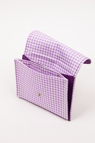 Fabric Craft Bag Kadın Cüzdanı Kumaş, Çıtçıt Kapamalı Mor