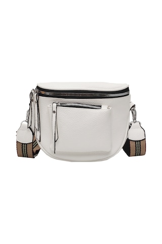 Jzcat Moda Kadın Omuz Çantası Batı Geniş Omuz Askısı Retro Kadın Bel Çantası - Beyaz