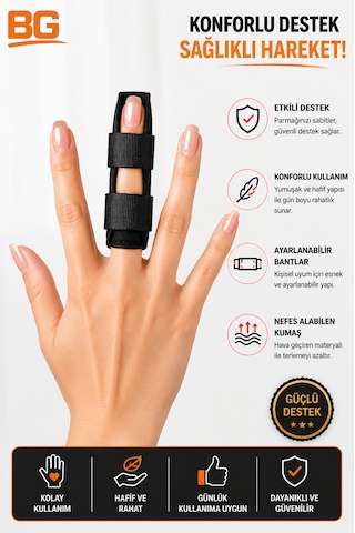 Parmak Ateli Ayarlanabilir Parmak Sabitleyici Atel Nefes Alabilen Parmak Koruyucu Aparat Finger Splint
